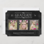 Collage in Chalk Abschluss Einladung (Vorderseite)