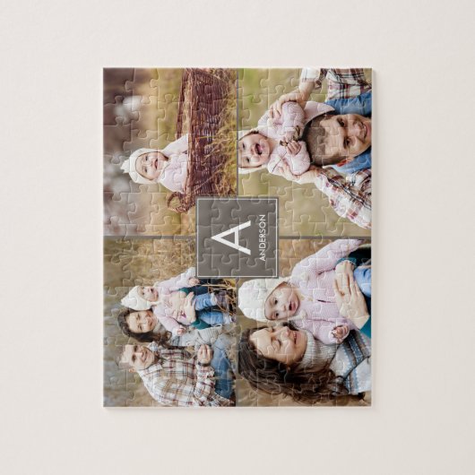 Collage Initial Custom Foto Puzzle (Vertikal)