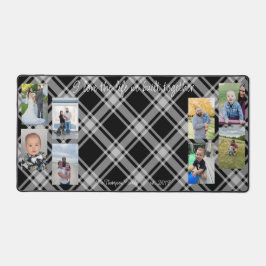 Collage karierter Hintergrund des Fotos Schreibtischunterlage