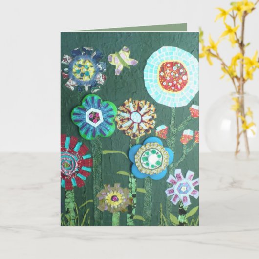 Collage Karte (Gelbe Blume)