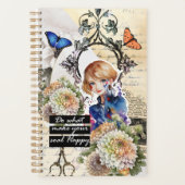 Collage-Kunst November, Chrysantheme Planer (Vorderseite)
