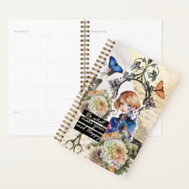 Collage-Kunst November, Chrysantheme Planer