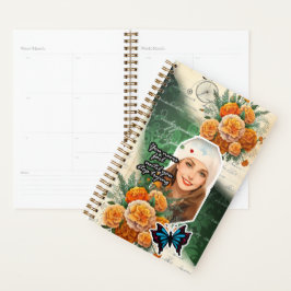 Collage-Kunst Oktober, Tagetes Planer