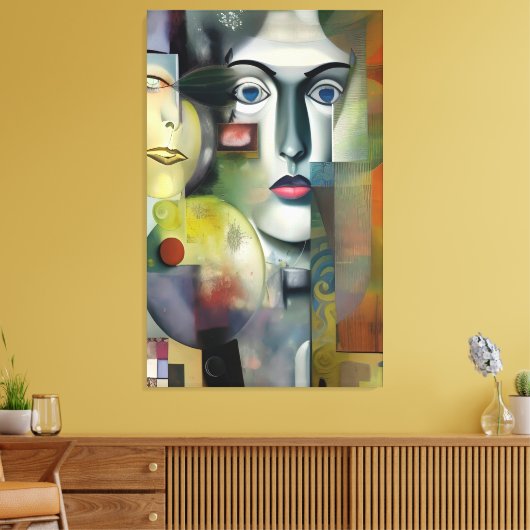 Collage Leinwanddruck (Insitu (Wohnzimmer))