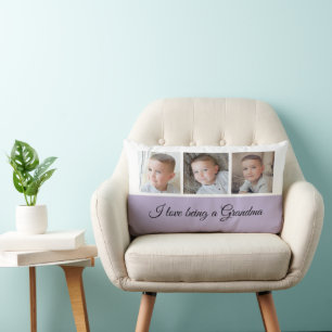 Collage Lilac und weißes Foto für Oma Lendenkissen