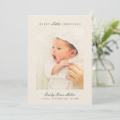 Collage Merry Little Christmas Baby Ankündigung (Stehend Vorderseite)