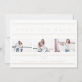 Collage Minimalist 3 Photos Couple Wedding Initial (Vorderseite)