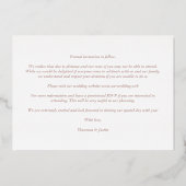 Collage Minimalist 3 Photos Couple Wedding Initial Folieneinladung (Rückseite)