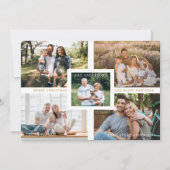 Collage Minimalist Merry Christmas Photo Families (Vorderseite)