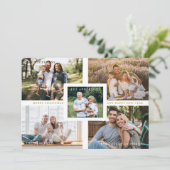 Collage Minimalist Merry Christmas Photo Families (Stehend Vorderseite)