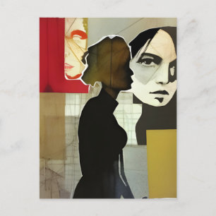 Collage Mixed Media Postkarte