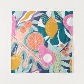 Collage moderne, floralnahtlose Muster. Moderne Au Wandteppich (Vorderseite (Horizontal))