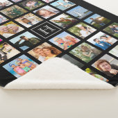 Collage Monogram bearbeitbar Schwarz Sherpadecke (3/4)