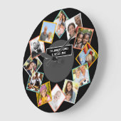 Collage Multi Foto Gallery Große Wanduhr (Winkel)