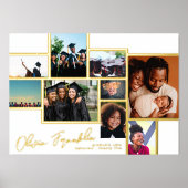 Collage Multi Foto Grad School GOLD FRAMES Foliendrucke (Vorderseite)