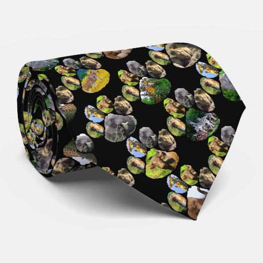 Collage Neck Tie Krawatte (Gerollt)