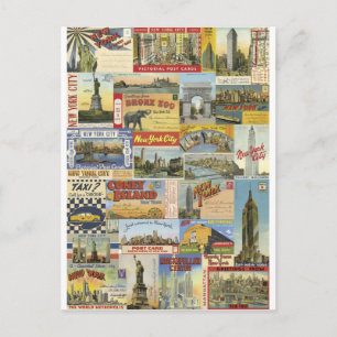 Collage New York Postkarte