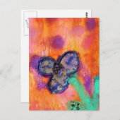 Collage niedlich Mixed Media Blume Postkarte (Vorne/Hinten)