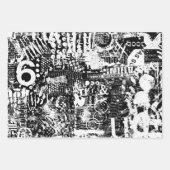 Collage oder Dekoupage von gemischten Mediatexten Geschenkpapier Set (Vorderseite)