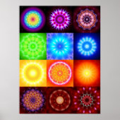 Collage of 12 Mandalas Poster (Vorne)