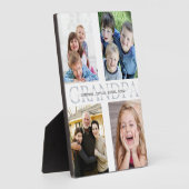 Collage of 4 photos grandchildren for grandfather fotoplatte (Seite)