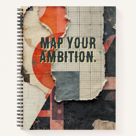 Collage of Ambition | Mixed Media Goal Setting Art Notizblock (Vorderseite)
