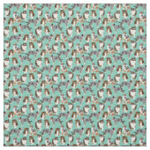 Collage of Aussies Australian Shepherd Dogs Stoff (Muster)