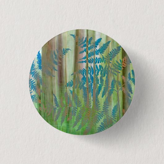 Collage of Bracken Ferns and Forest| Seabeck, WA Button (Vorderseite)