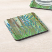 Collage of Bracken Ferns and Forest| Seabeck, WA Getränkeuntersetzer (Linke Seite)