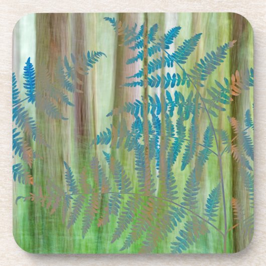 Collage of Bracken Ferns and Forest| Seabeck, WA Getränkeuntersetzer (Vorderseite)