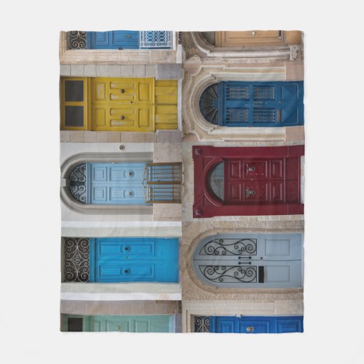 Collage of bunt front doors fleecedecke (Vorderseite)