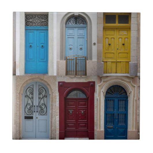 Collage of bunt front doors fliese (Vorderseite)