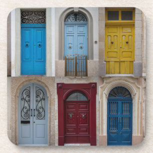 Collage of bunt front doors getränkeuntersetzer