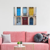 Collage of bunt front doors leinwanddruck (Insitu (Wohnzimmer))