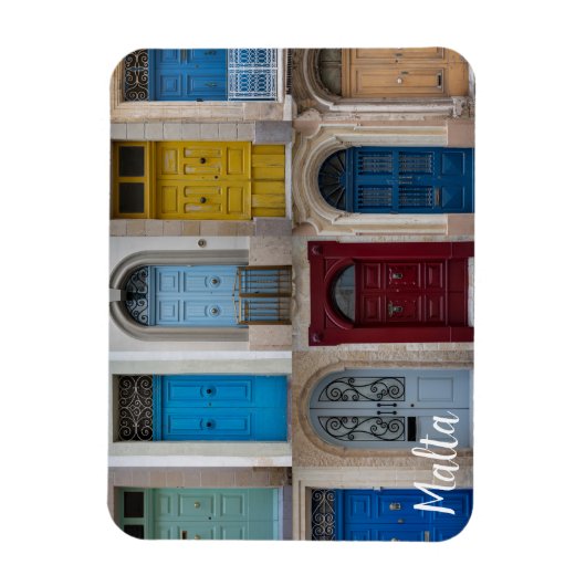 Collage of bunt front doors magnet (Vertikal)