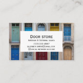 Collage of bunt front doors visitenkarte (Rückseite)