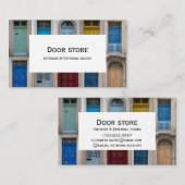 Collage of bunt front doors visitenkarte (Vorne/Hinten)