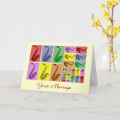 Collage of Fibonacci Saxophones Pattern Card Karte (Gelbe Blume)