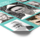 Collage of Fotos of Vathers Planted for Me Aquamar Poster (Ecke)