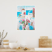 Collage of Greece Aquarell Poster (Küche)