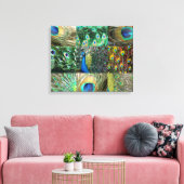 Collage of Green Blue Peacock Foto Leinwanddruck (Insitu (Wohnzimmer))