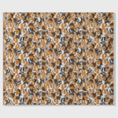 Collage of Guinea Pigs Illustrations Gemustert Geschenkpapier (Flach)