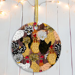 Collage of Hand Drawn Funny Chickens Keramik Ornament<br><div class="desc">Handgezeichnete Hühner Weihnachtsschmuck. Das ist ein großartiges Geschenk für einen Hühnerliebhaber oder jemanden mit Hühnern im Hinterhof.</div>