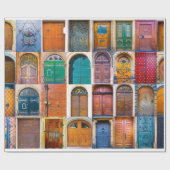 Collage of mittelalterliche front doors in Prag, T Geschenkpapier (Flach)