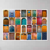 Collage of mittelalterliche front doors in Prag, T Poster (Vorne)