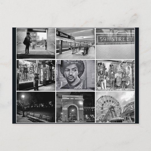 Collage of New York Post Card Postkarte (Vorderseite)