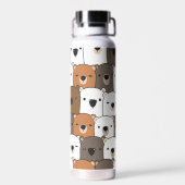 Collage of niedlich Bären Trinkflasche (Rückseite)