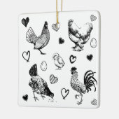 Collage of Niedlich Chickens Keramikornament (Links)