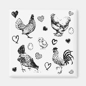 Collage of Niedlich Chickens Magnet (Vorne)