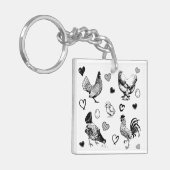 Collage of Niedlich Chickens Schlüsselanhänger (Vorderseite links)